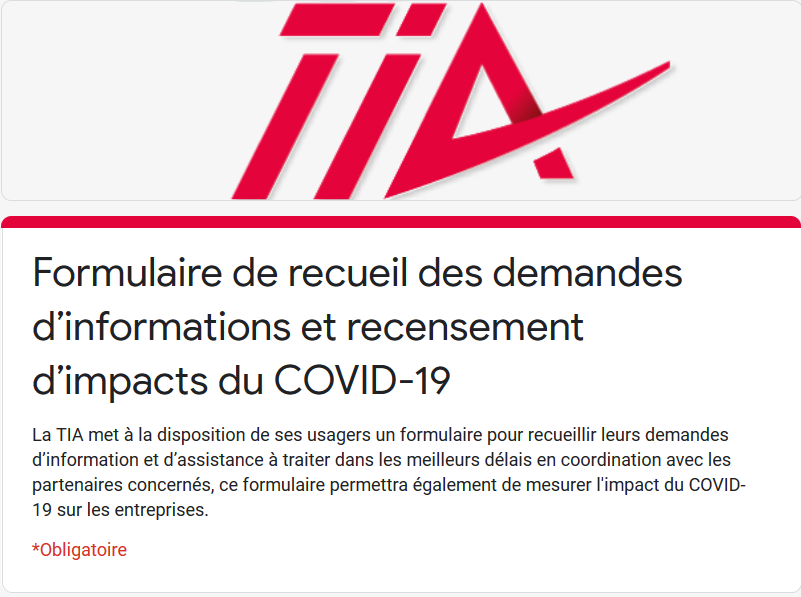 TIA Formulaire de recueil des demandes d’informations et recensement